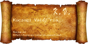 Kuczogi Valéria névjegykártya